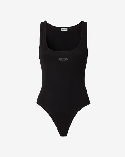 Jersey Bodysuit : Women Bodysuits Black | GCDS Spring/Summer 2023