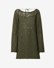 Load image into Gallery viewer, Gcds Monogram Macramé Dress : Women Dress Military Green | GCDS Spring/Summer 2023
