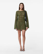 Load image into Gallery viewer, Gcds Monogram Macramé Dress : Women Dress Military Green | GCDS Spring/Summer 2023
