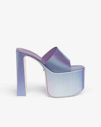 Holographics Platform Sandals : Women Shoes Silver/Lilac | GCDS Spring/Summer 2023