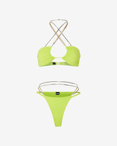 Bling Bikini : Women Swimwear Lime | GCDS Spring/Summer 2023
