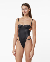 Load image into Gallery viewer, Metallic Logo Clip Swimsuit : Women Swimwear Black | GCDS Spring/Summer 2023
